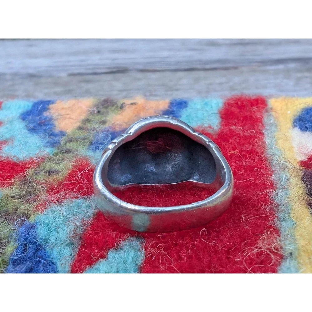 Vintage Sterling Silver Dome Ring Size 7